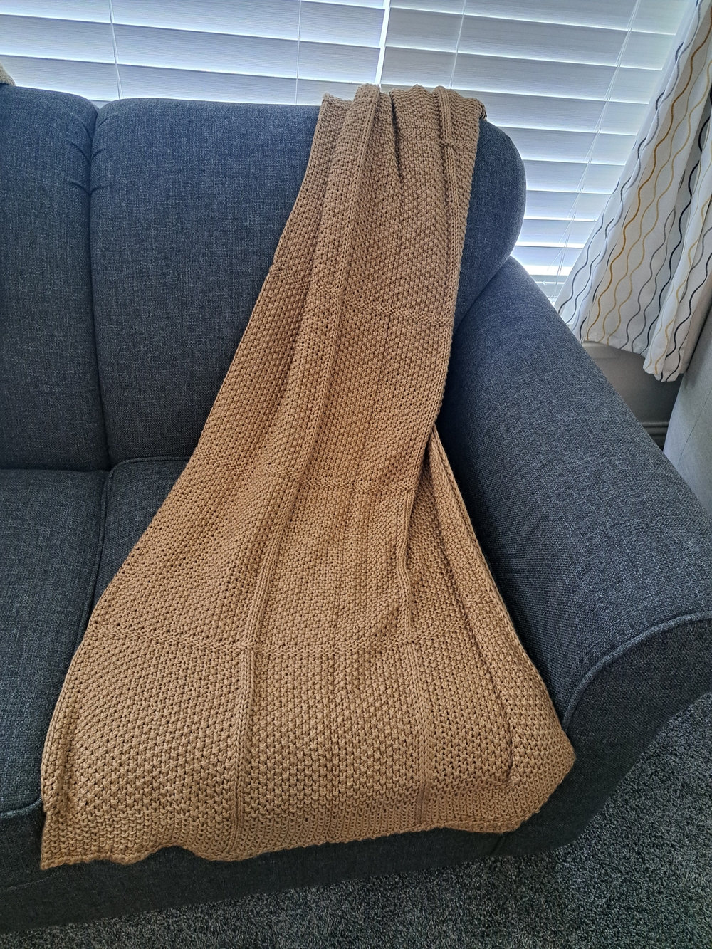 NWT Urban Barn Cozy Knit Throw Blanket - Tan